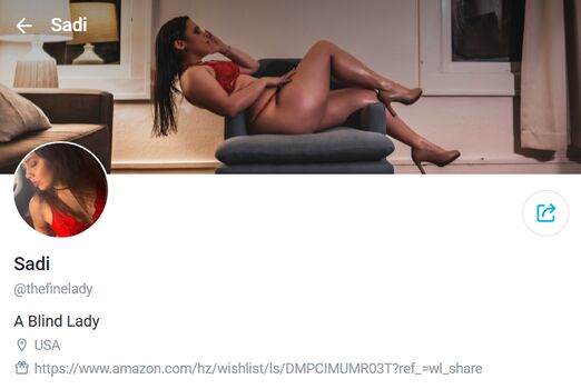 Full leaked Sadi the blind lady private onlyfans photo